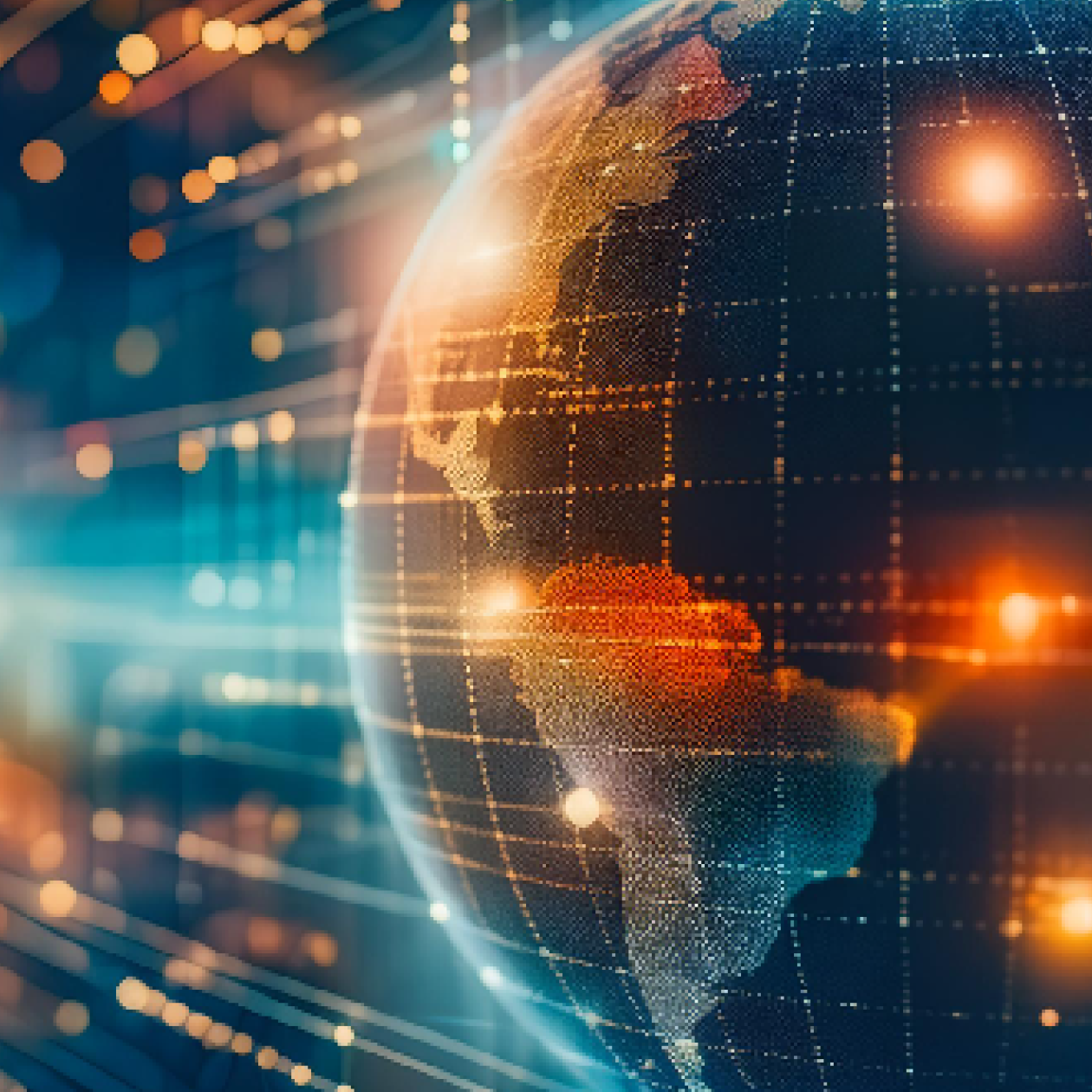 CyberSmart 2025: From A to Z – Artificial Intelligence, Zero Trust and Other Considerations - Featured Image - Globe with AI dots and lines