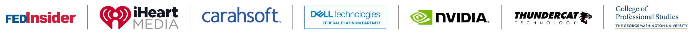 FedInsider-iHeartMedia-Carahsoft-DellTechFPP_NVIDIA-ThundercatTech-GWUCPS-Color-Logos