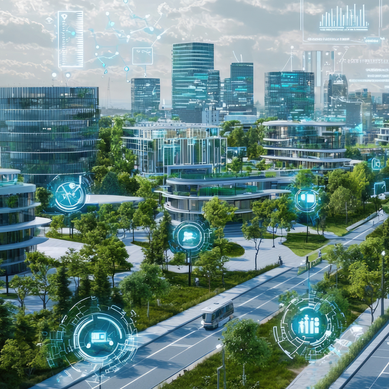 Digital Transformation & Smart Cities, Webinar Series - Main Image | Day 1 - The Future of State & Local Government Operations. | Day 2 - The Role of IoT on Improving Infrastructure | Day 3 - Harnessing AI and Data Analytics for Local Decision-Making