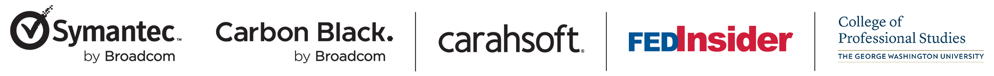 Symantec-CBBC-FedInsider-GWUCPS-Carahsoft-Color-Logos